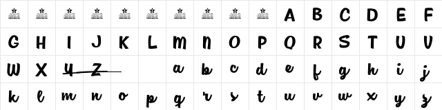 Jam Sessions Personal Use Regular  glyph index