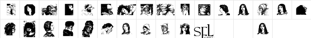 Visage Regular  glyph index