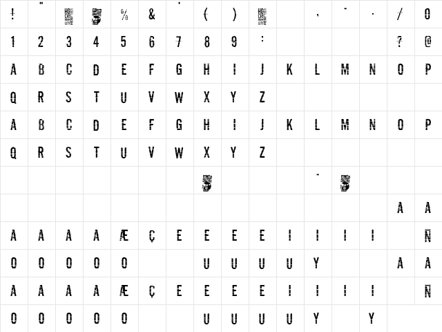 Ho Chi Minh City Regular  glyph index