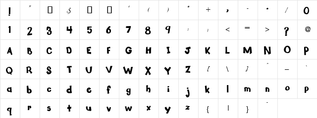 Casablanca Regular  glyph index