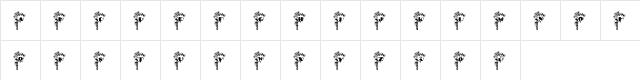 Blumenstrauss Caps Regular  glyph index