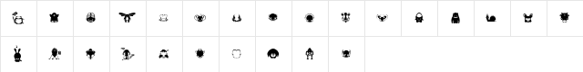 Pictoserie 4 Regular  glyph index