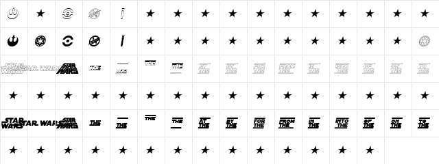 Distant Galaxy Symbols Italic  glyph index
