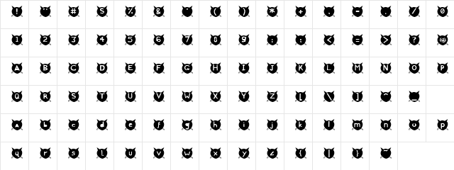 Ripper Regular  glyph index