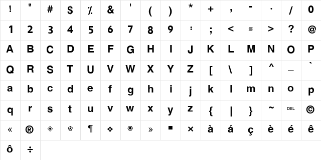 Hacen Promoter Md Regular  glyph index