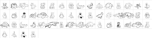 LMS Ty Buddies Dingbat Regular  glyph index