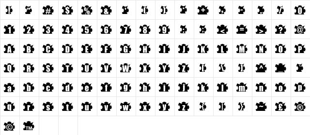 mashy Jigsaw mashy Jigsaw  glyph index