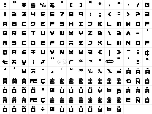 Omega-3 Light Light  glyph index