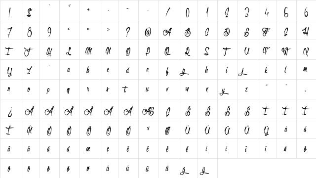 Olympic Branding Regular  glyph index