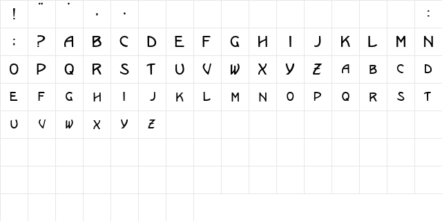 EricanSCapsSSK Regular  glyph index