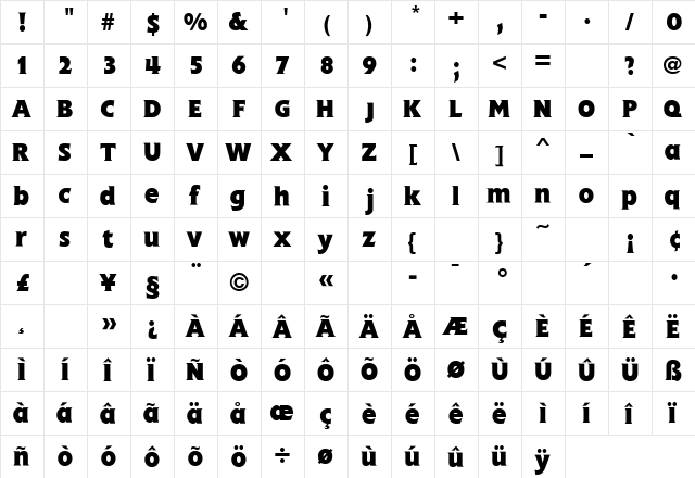 SODOR Bld  glyph index
