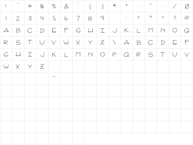 2Peas Architect 2Peas Architect  glyph index