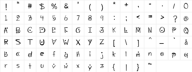 Light Stars Regular  glyph index