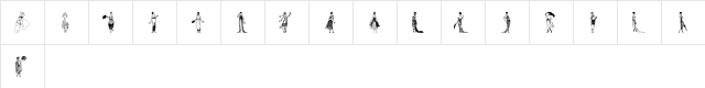 Ladies of the 20's Regular  glyph index