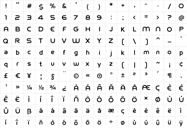 FIFA 2006 Regular Regular  glyph index