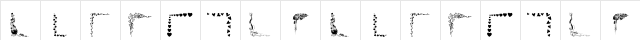 KR Valentine Borders Regular  glyph index