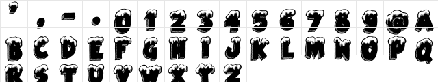 Black Santa Regular  glyph index
