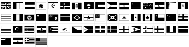 Flags Normal  glyph index