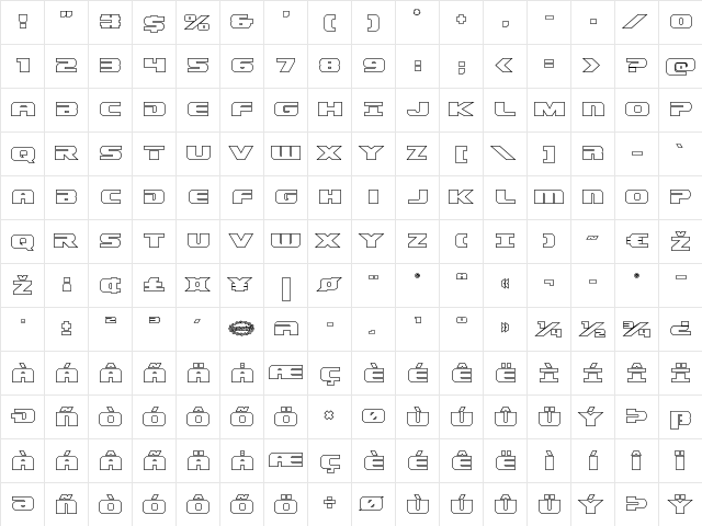 Dekaranger Outline Outline  glyph index