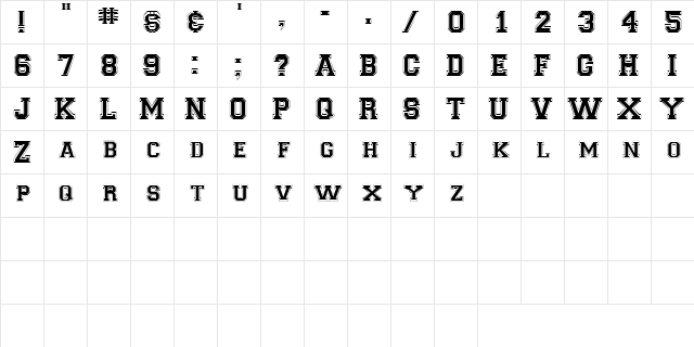 LetterSweaterOutlineSCapsSSK Regular  glyph index