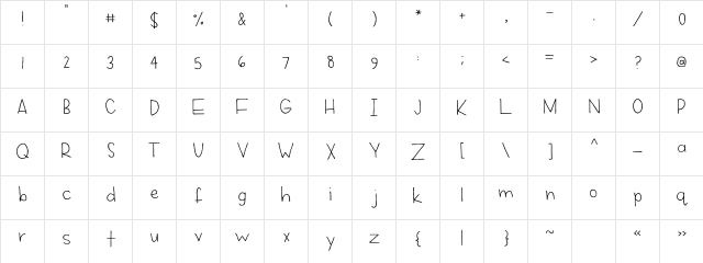 Emma Mannino Regular  glyph index