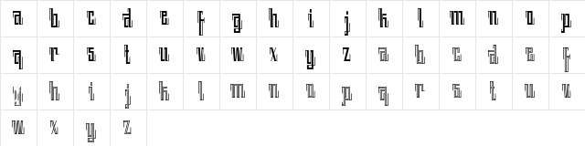 BACK TO ANCIENT TIME Regular  glyph index