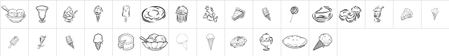 GE Sweet Tooth Regular  glyph index