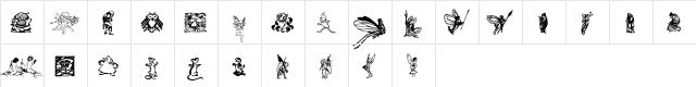 Faerie!" Regular  glyph index