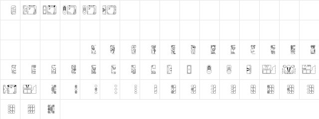 Maya Calendric Regular  glyph index