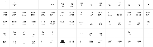 Paper UltraLight  glyph index