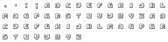 Tivoli Regular  glyph index