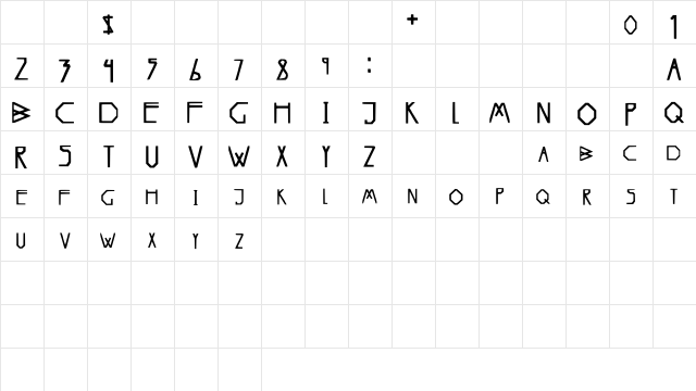 Spectre Medium  glyph index