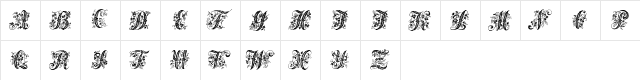 Victorian Initials One Regular  glyph index
