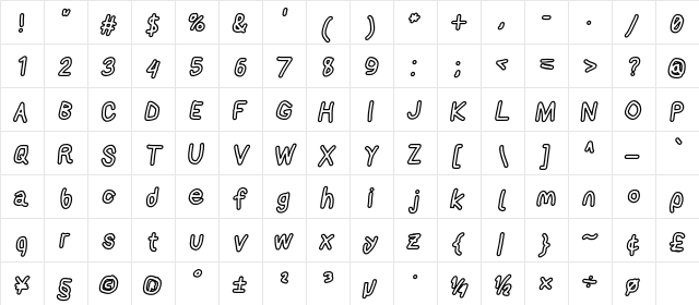 AppleStorm XbdOutIta  glyph index