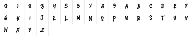 BIG GORILLA Regular  glyph index