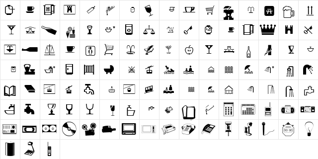 SYMBOL-28 Normal  glyph index