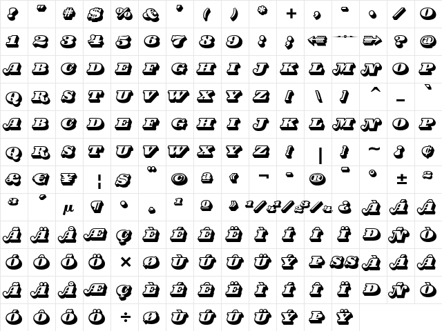 MagnificoDaytimeITC Medium  glyph index
