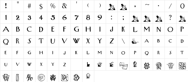 Upper West Side  glyph index
