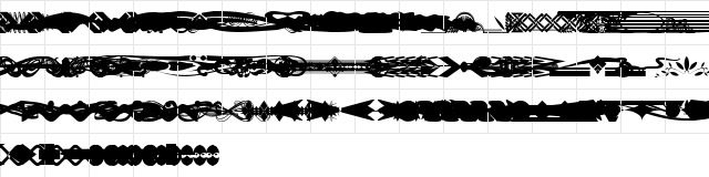 DesignerDividers Regular  glyph index