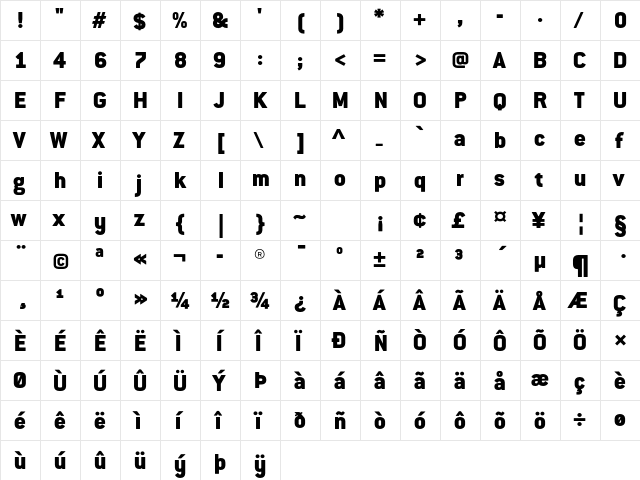 ConduitITCStd Black  glyph index
