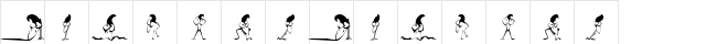 KR Crazy Crow Regular  glyph index