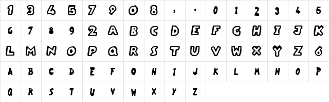 Vacant Capz (BRK) Regular  glyph index