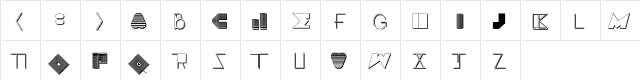 BOSS M D  glyph index