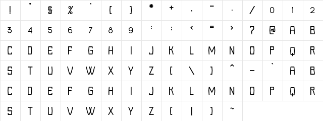Loka Regular  glyph index