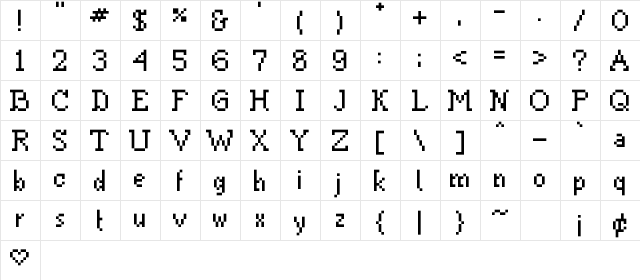 ThisSmacky Medium  glyph index