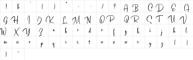 Soulgates Demo Regular  glyph index