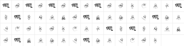 SkateLove Girl  glyph index