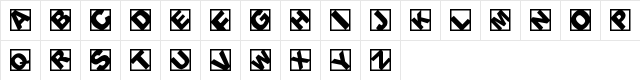 New Regular  glyph index