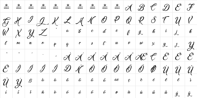 Sea Balance Personal Use Regular  glyph index