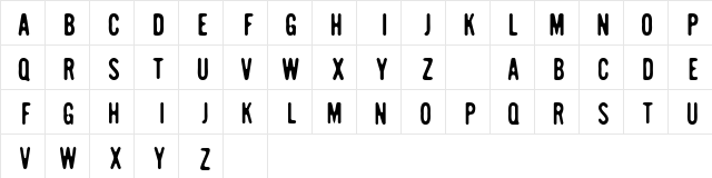 SugarCube Regular  glyph index